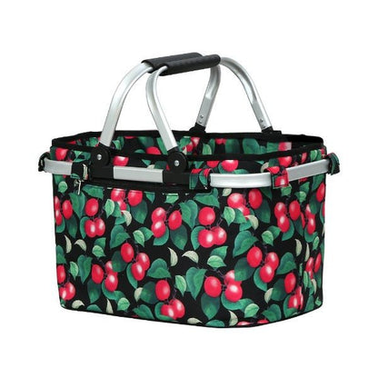 Collapsible Picnic Carry Basket - Cherry - Leisure Outdoors