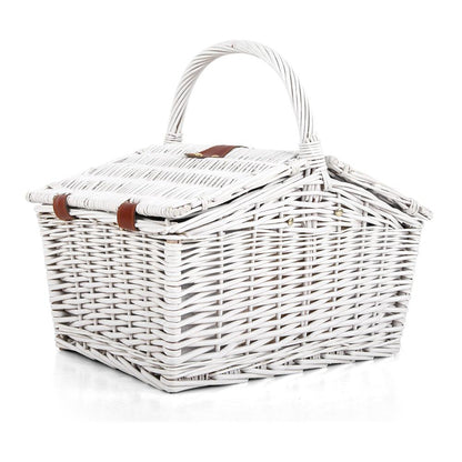 Deluxe 2 Person Outdoor Picnic Basket With Cheese Board - Leisure Outdoors