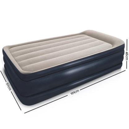 Deluxe Inflatable Air Bed Mattress - Single Size - Leisure Outdoors