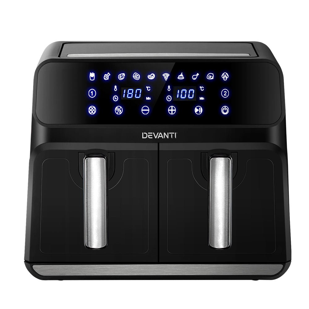 Devanti Air Fryer 8L LCD Fryers Oven Airfryer Healthy Cooker Oil Free Kitchen - Leisure Outdoors