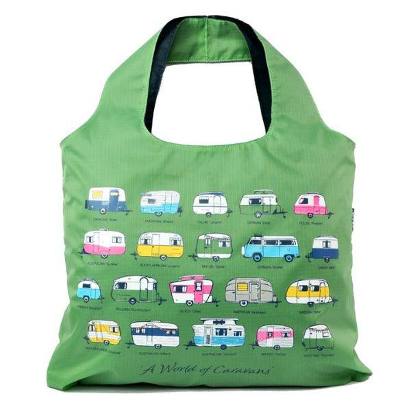 Handy Tote Bag - The Iconic Collection A World of Caravans Green - Leisure Outdoors