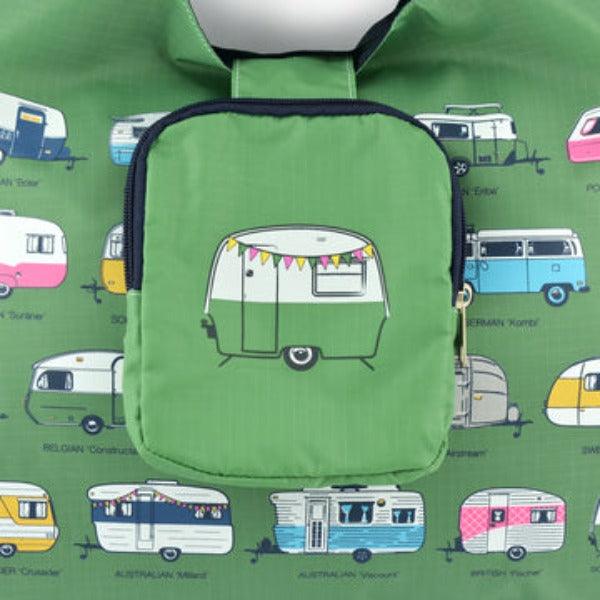 Handy Tote Bag - The Iconic Collection A World of Caravans Green - Leisure Outdoors