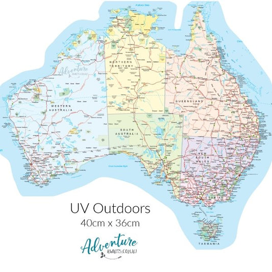 Map of Australia Sticker - UV Outdoors - Leisure Outdoors