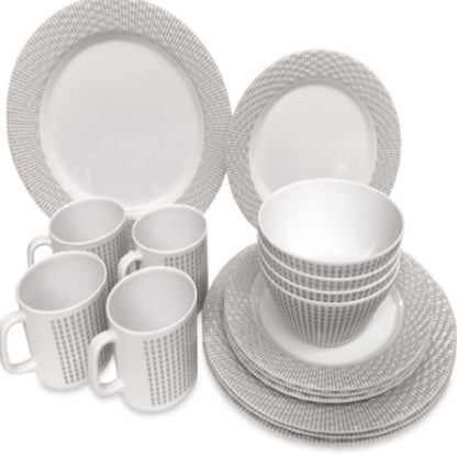 Melamine 16 Piece Dinner Set - Elegence - Leisure Outdoors