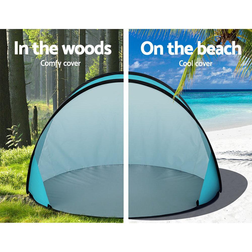 Pop Up Beach Tent Camping Portable Sun Shade Shelter Fishing - Leisure Outdoors