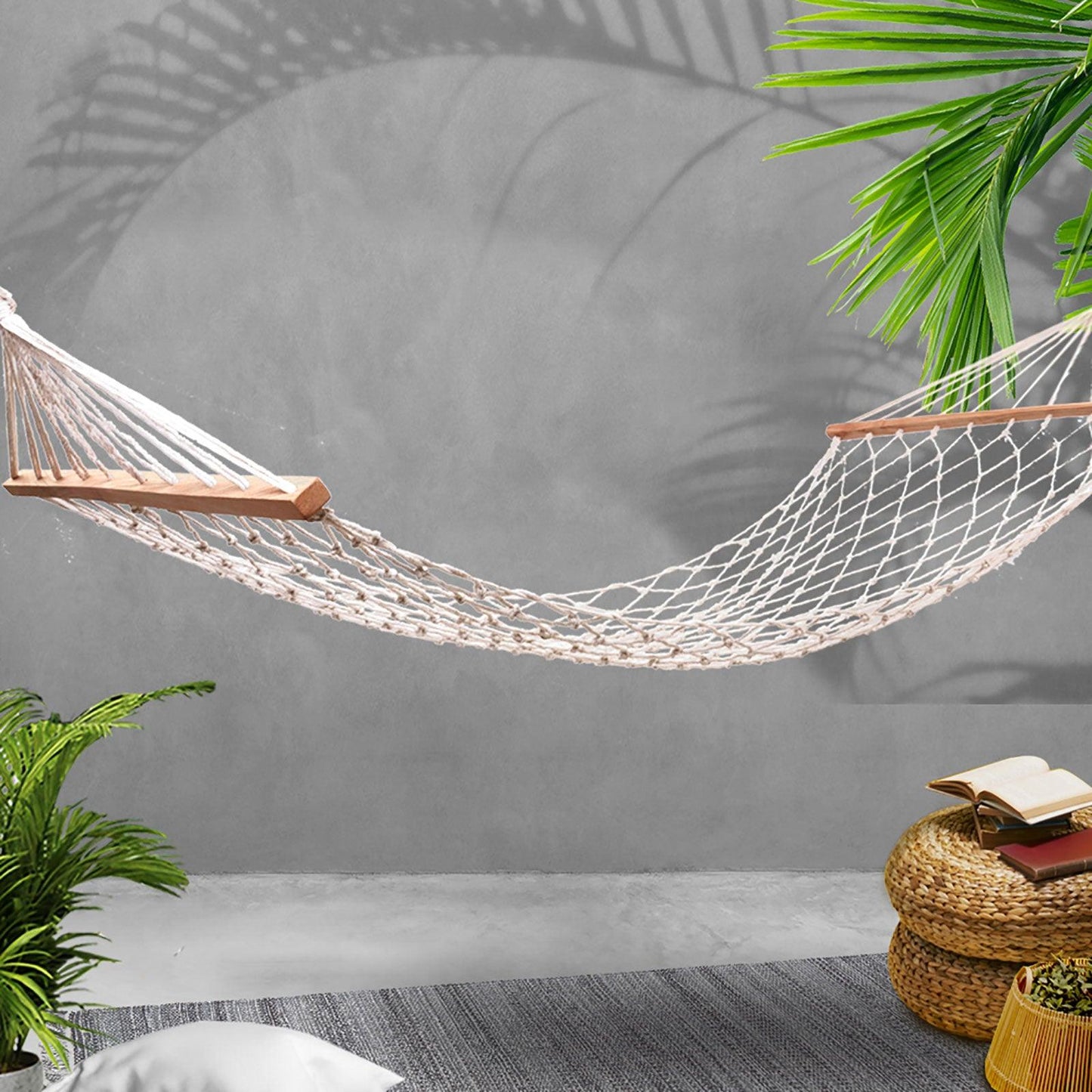 Portable Swing Hammock Bed - Cream - Leisure Outdoors