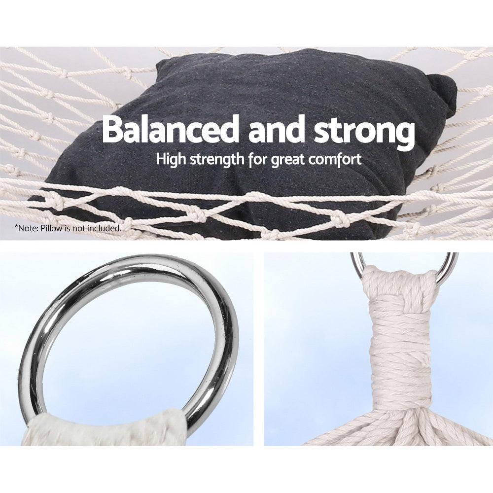 Portable Swing Hammock Bed - Cream - Leisure Outdoors