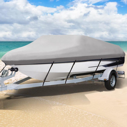 Seamanship Premium Waterproof Boat Cover - 14-16 FT - Grey - Leisure Outdoors