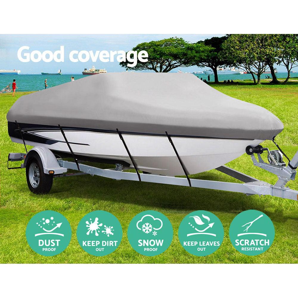 Seamanship Premium Waterproof Boat Cover - 14-16 FT - Grey - Leisure Outdoors