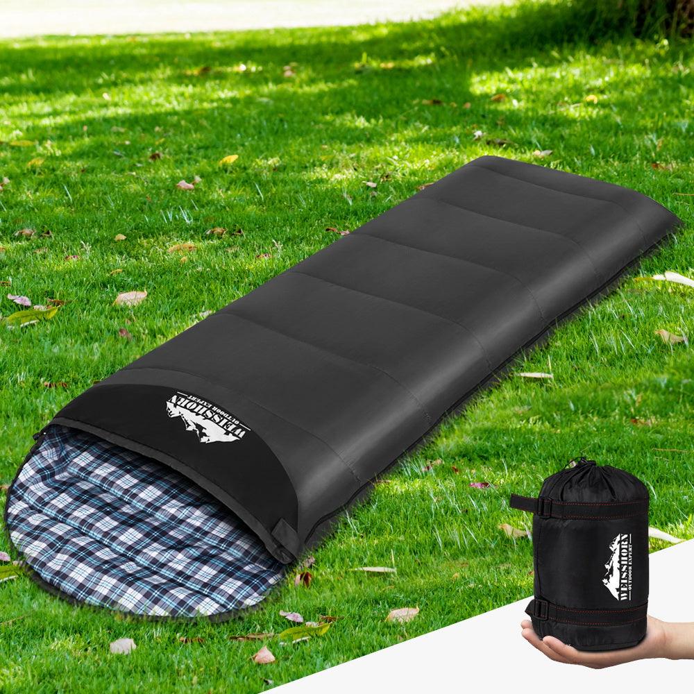 Sleeping Bag - Camping Hiking Winter Thermal - Grey - Leisure Outdoors